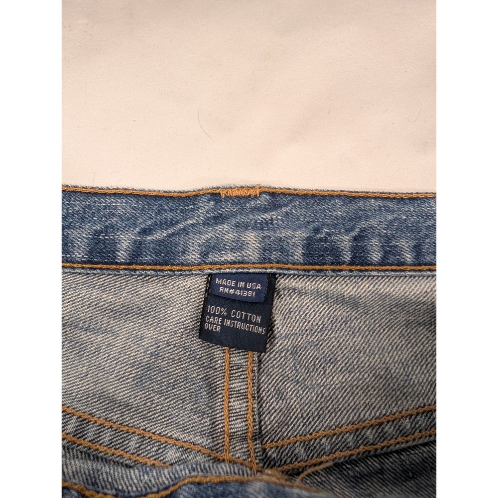 Vintage Polo Ralph Lauren Mens Jeans 42x32" in Straight Leg USA Made Medium Blue - Picture 3 of 11